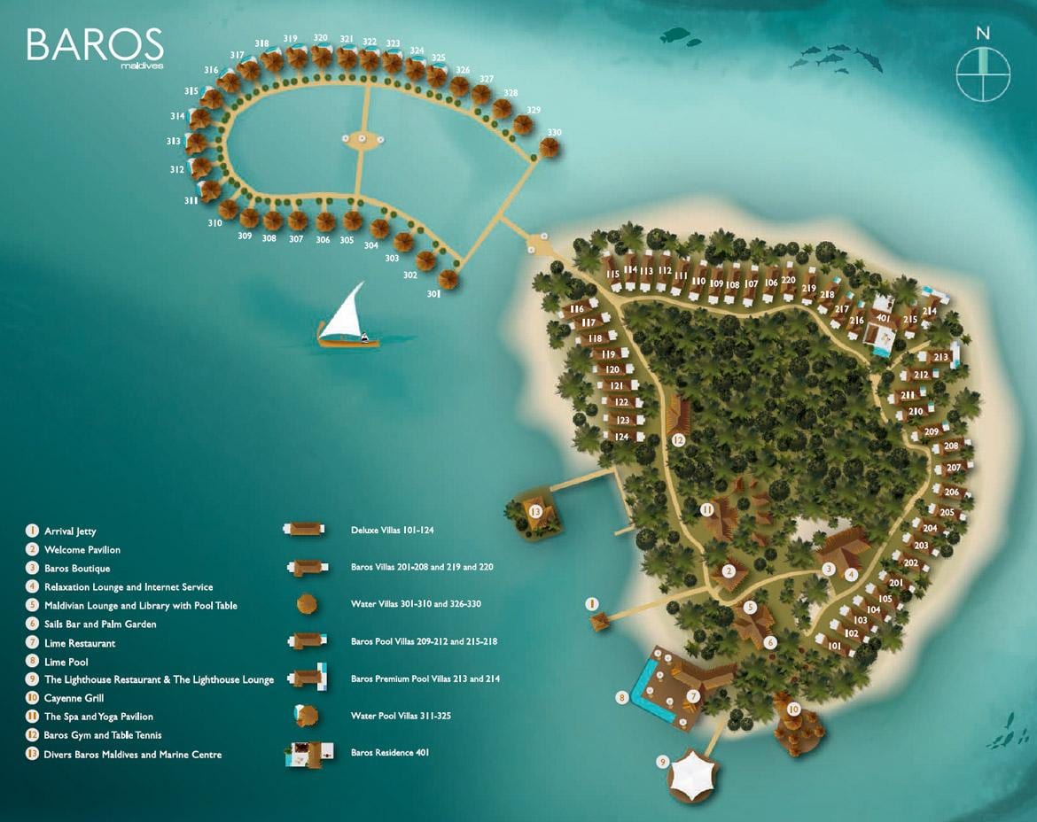 মানচিত্র এর baros maldives