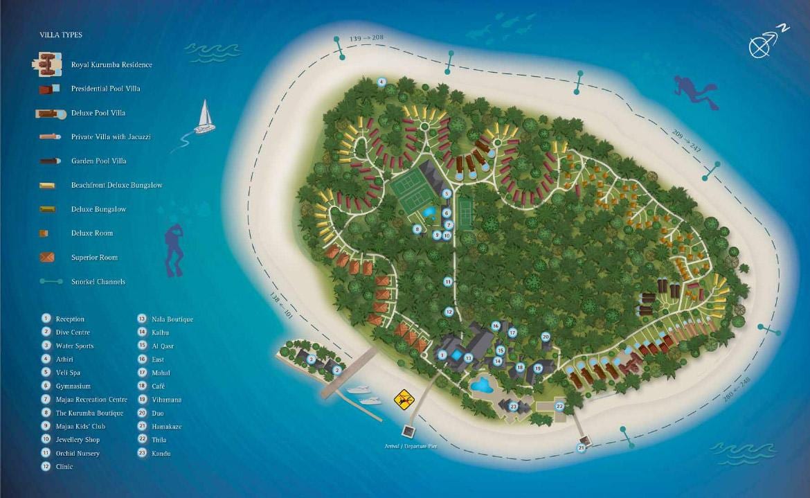 kurumba maldives resort মানচিত্র