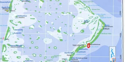 মানচিত্র উত্তর পুরুষ atoll, মালদ্বীপ